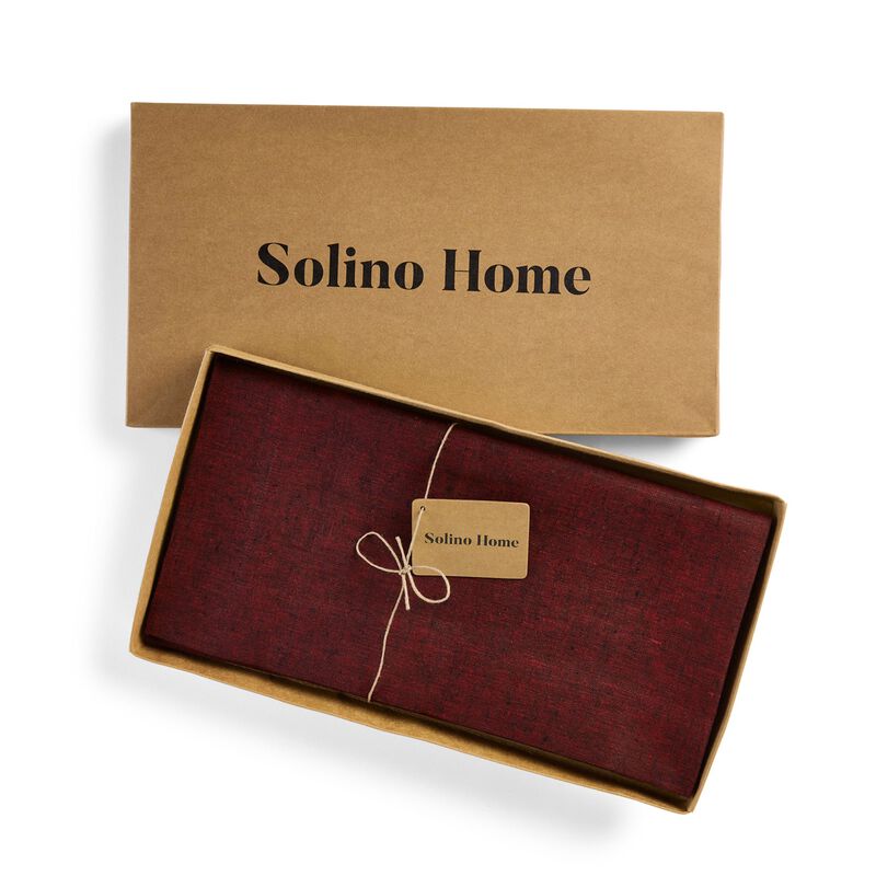 Solino Home 100% Pure Linen Table Throw - Athena.