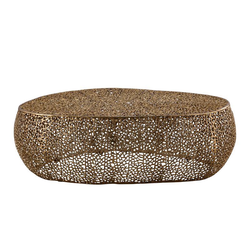 Iveressae Silver Oval Open-Mesh Coffee Table image number 8
