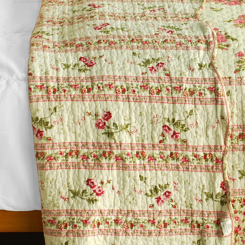 Foliflora 3PC Cotton Quilt Set Queen Vermicelli Quilted Printed Bedding image number 3