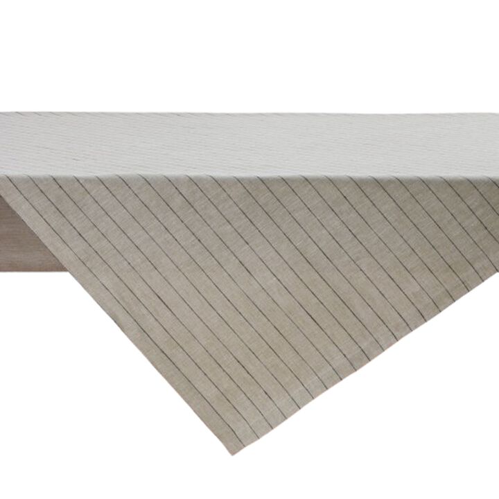 Linen Table Throw - Pinstripe