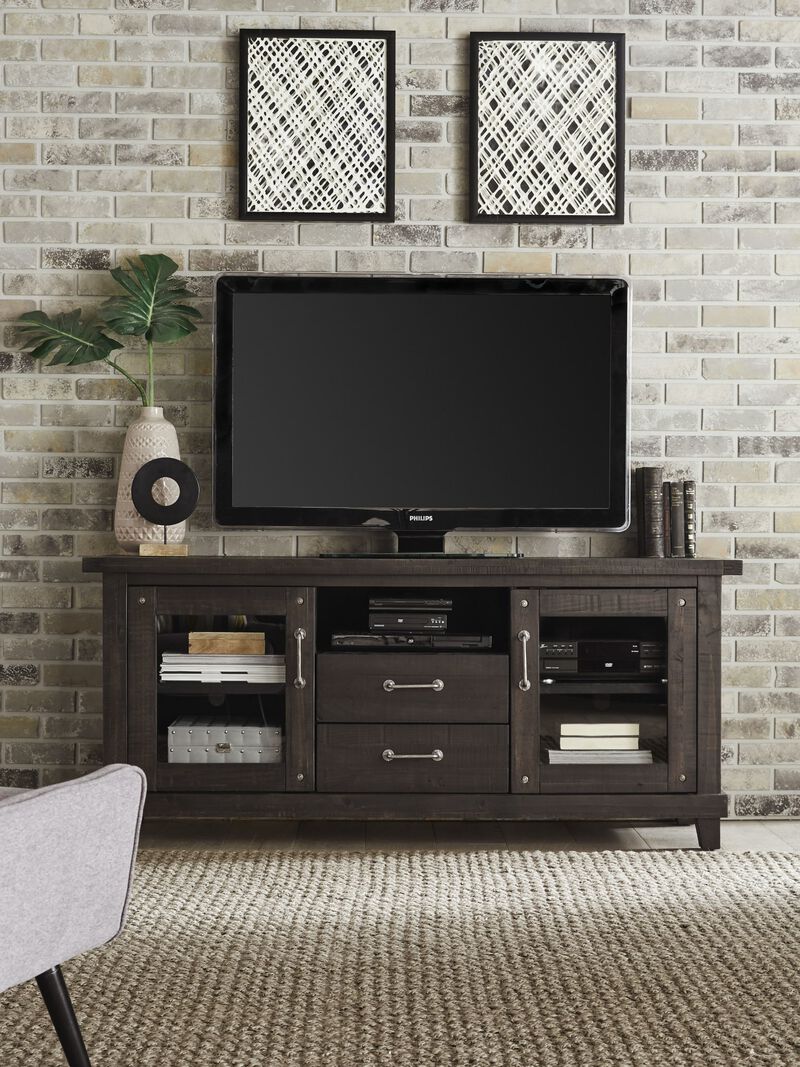 Yosemite Solid Wood Two Drawer Media Console in Cafe
