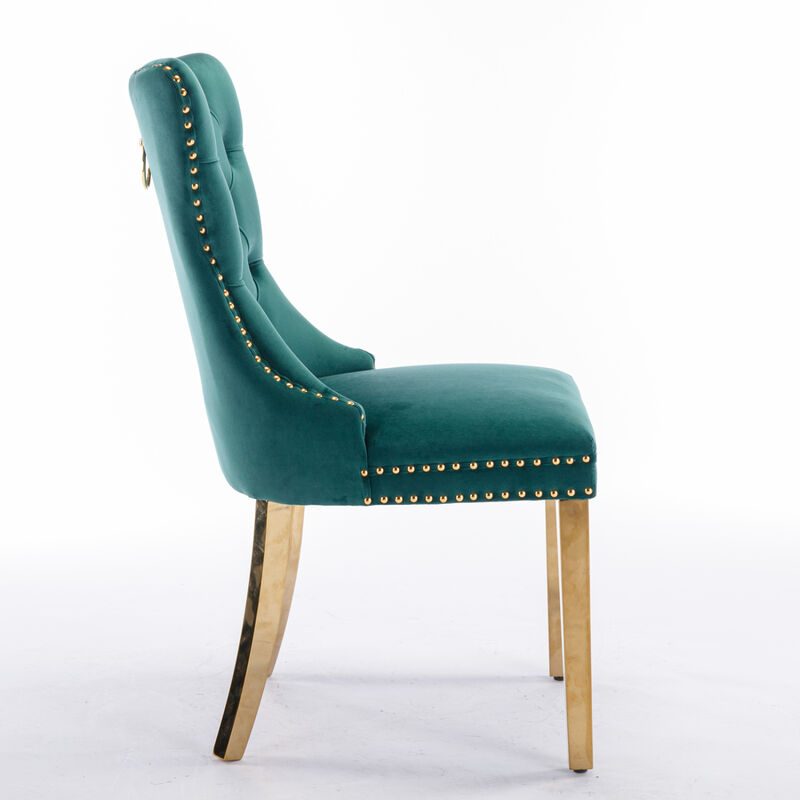 Streamdale Contemporary Velvet Dining Chairs, Set of 2 image number 3