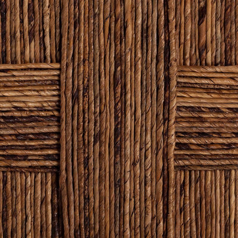 bali & pari Chabela Handwoven Seagrass Dining Chair Set of 2- Solid Mango Wood Frame with Woven Seat and Backrest, Rustic Boho Style Kitchen or Dining Room Seating, Brown image number 6