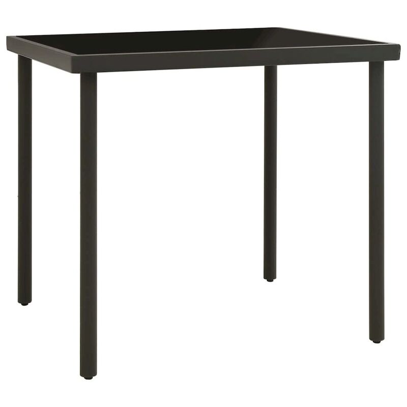 Outdoor Dining Table Black and Anthracite