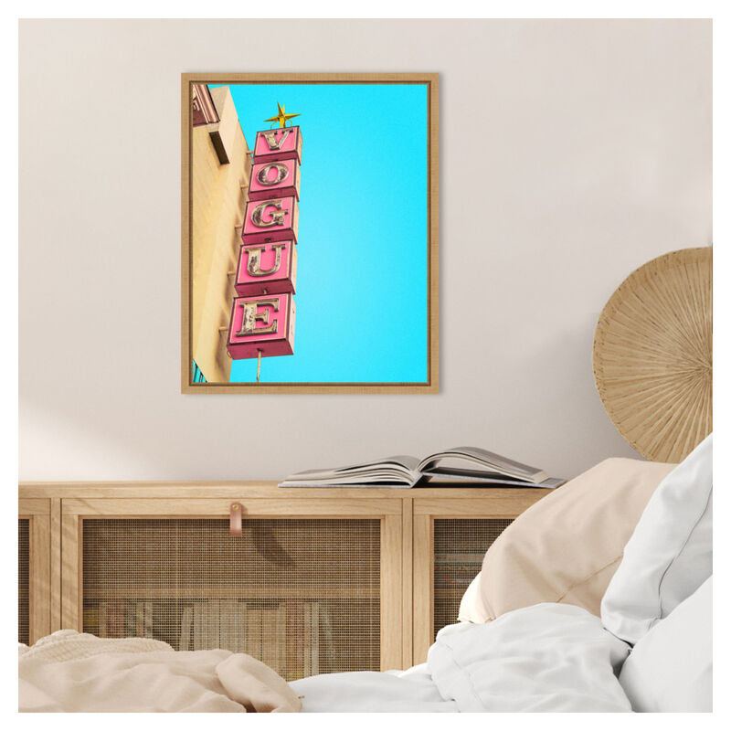 Vogue Theatre Sign in Hollywood by Tom Windeknecht Framed Canvas Wall Art