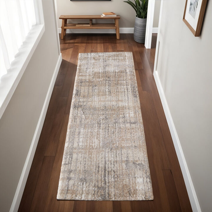 HomeRoots Abstract Distressed Runner Rug