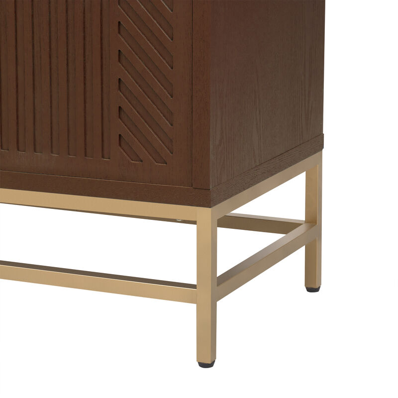 Merax Retro Style Sideboard with Adjustable Shelves