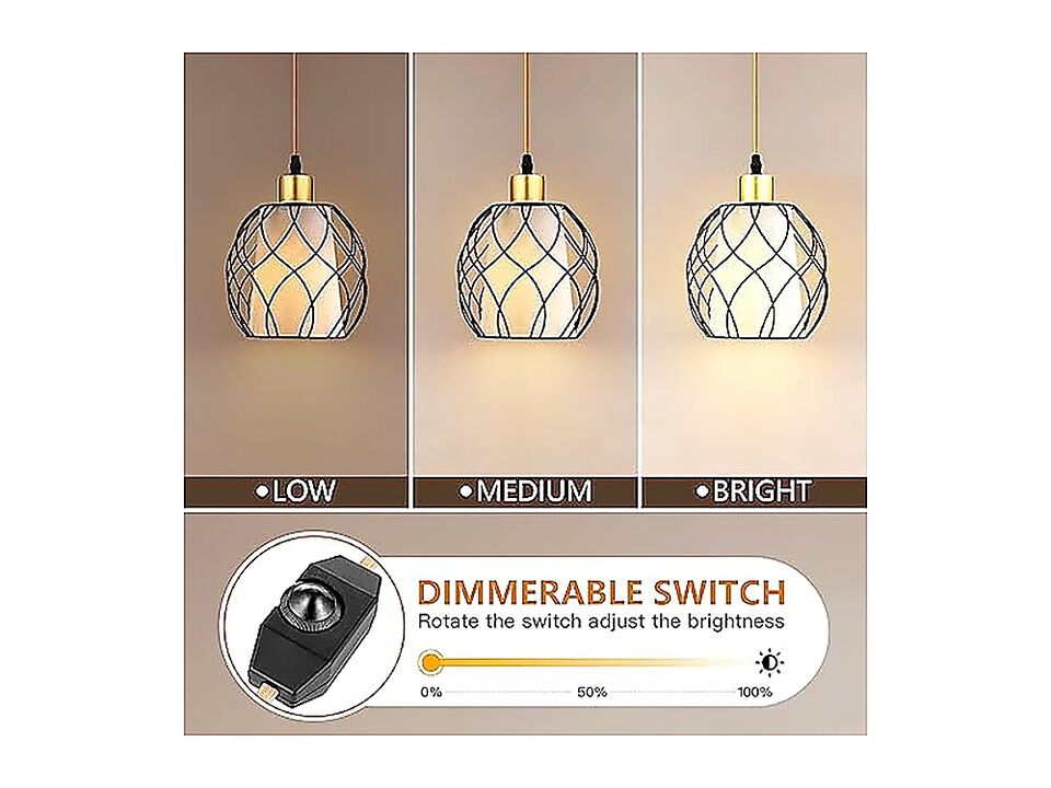 Plug In Pendant Light Black Farmhouse Hanging Lights Linen Shade 15 Ft Golden