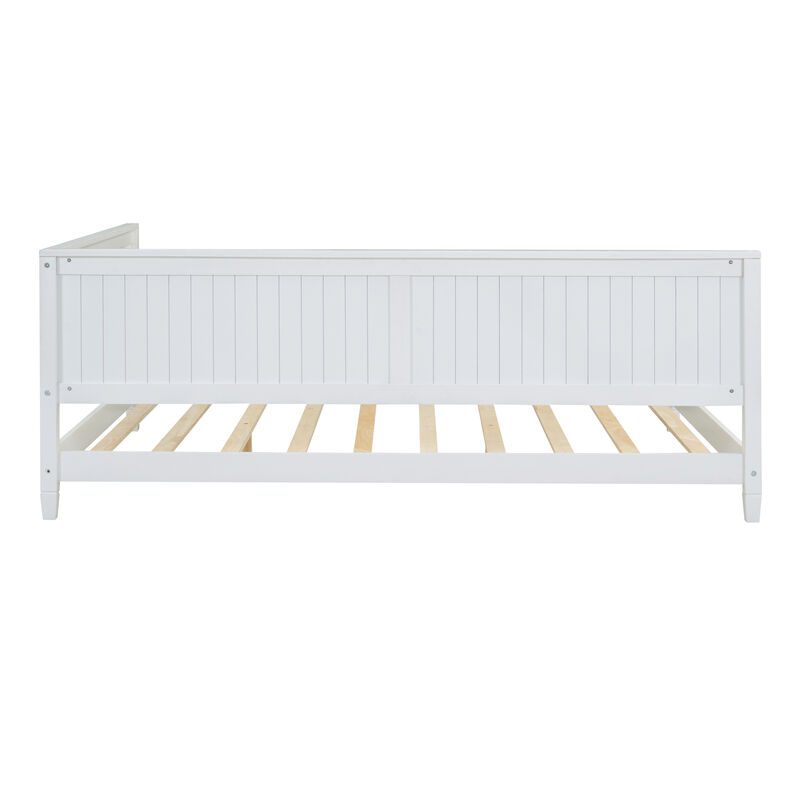 Whisen Classic Design Wood Daybed, Sofa Bed with Backrset and Unique Armrset image number 4