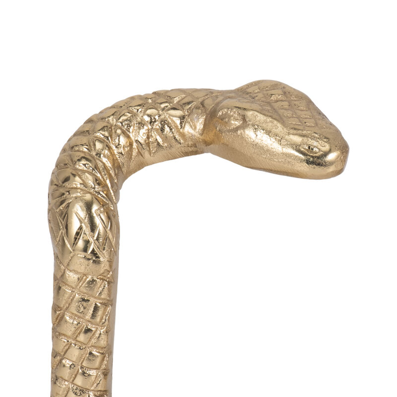 S/2 7" Snake Bookends, Gold image number 3