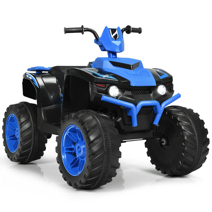 12V Electric Kids ATV Ride On Toy with LED Lights and Treaded Tires