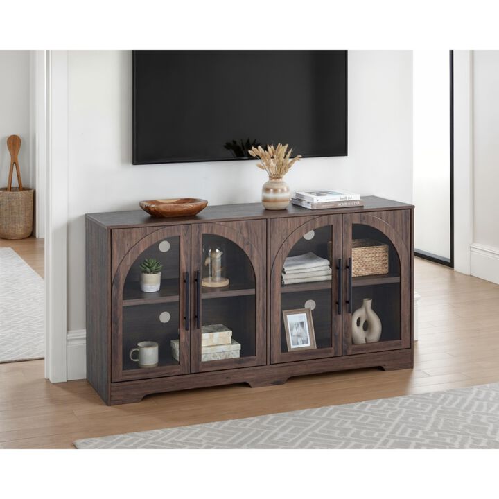 Zekwis Farmhouse Wood TV Stand Media Console