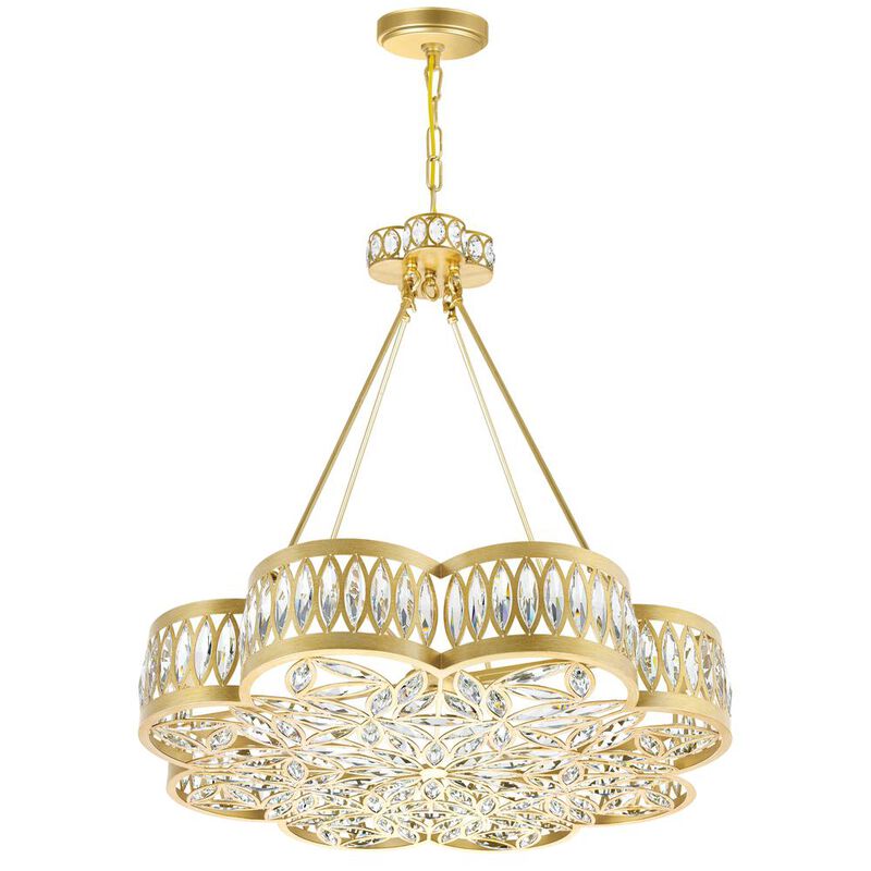 CWI Lighting Nova 8 Light Chandelier With Champagne Finish