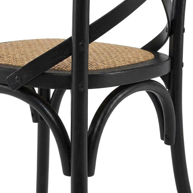 Wooden Dining Side Chairs for Kitchen and Dining Room, Natural, Set of 2 image number 5