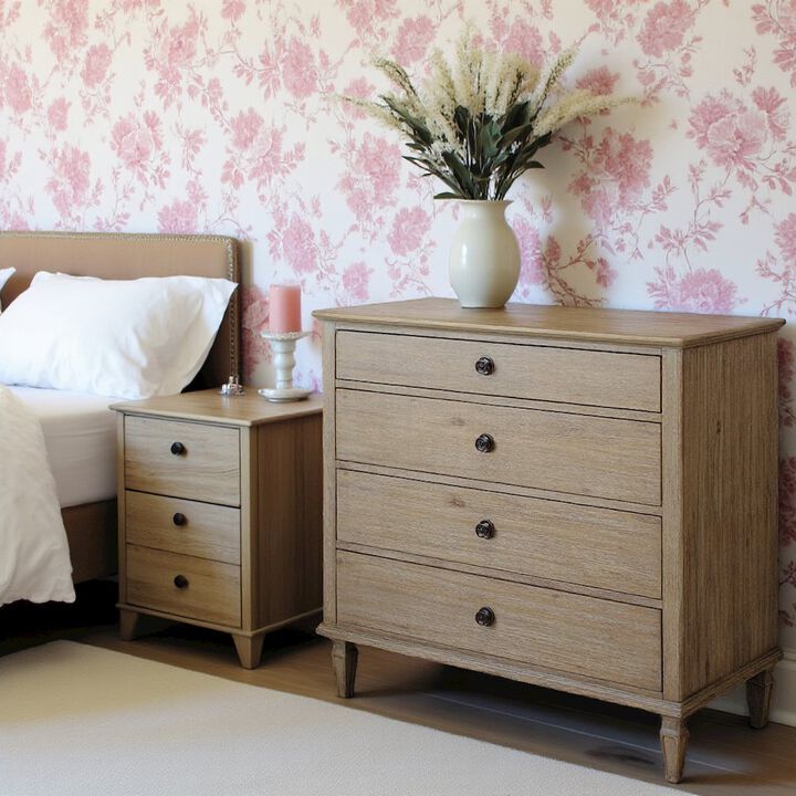 Starlight Canyon Home Brown Bedroom Dresser with Storage Drawers, Acacia Veneer and Rubberwood