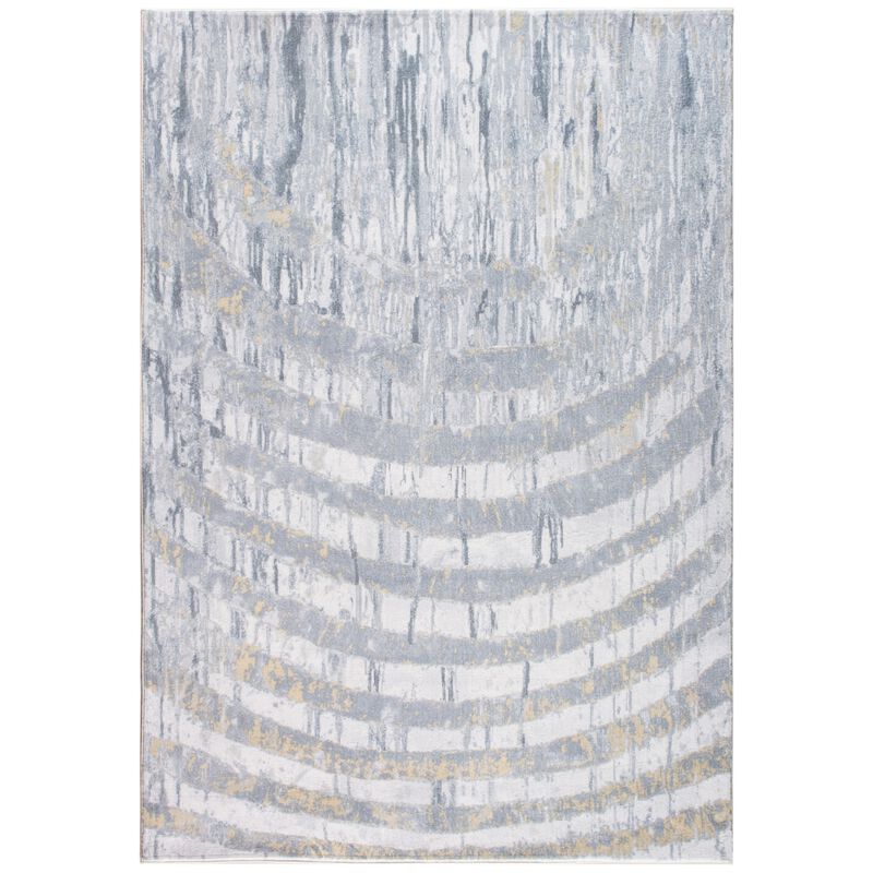 Roxy 2809 Grey/Gold Palette Area Rug, Size - 2' x 7' Runner