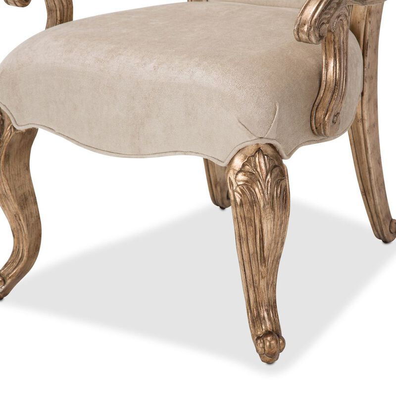 Michael Amini Platine de Royale Desk Chair - Champagne