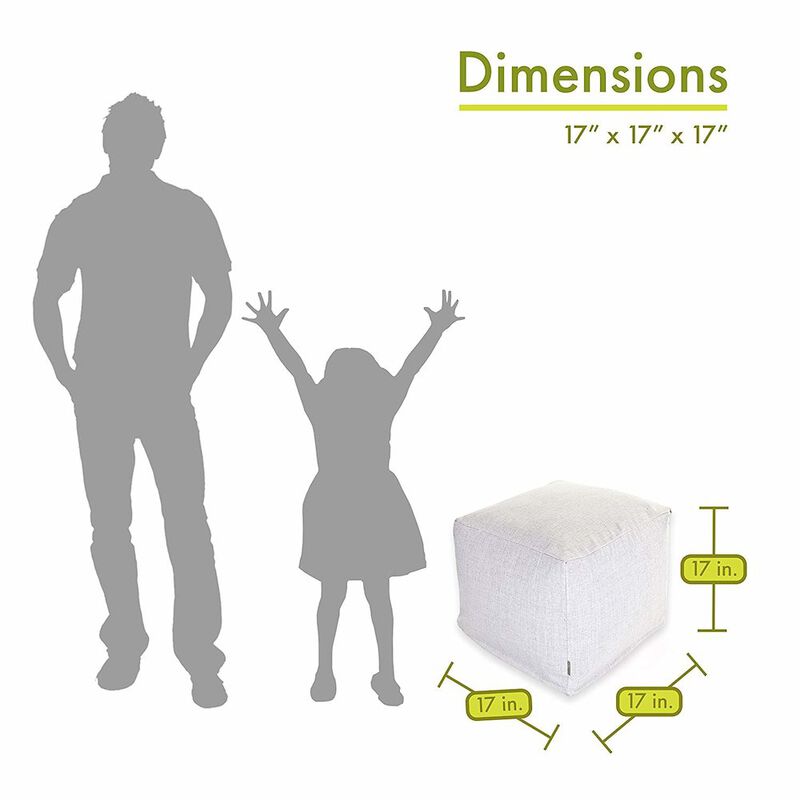 Majestic Home Goods Cube Pouf Wales Magnolia