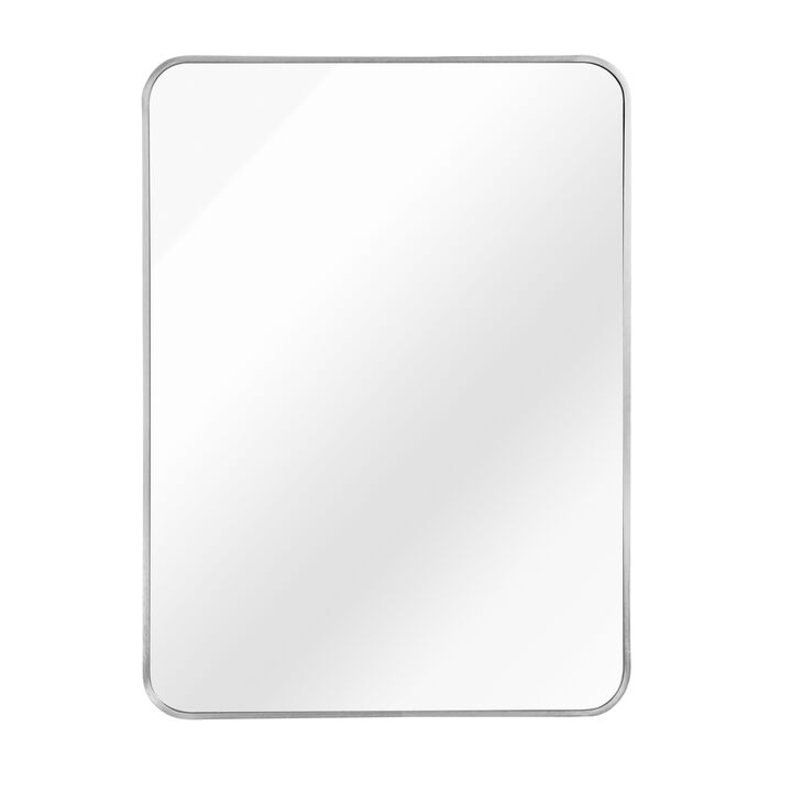 HomeRoots 36" Silver Aluminum Framed Accent Mirror