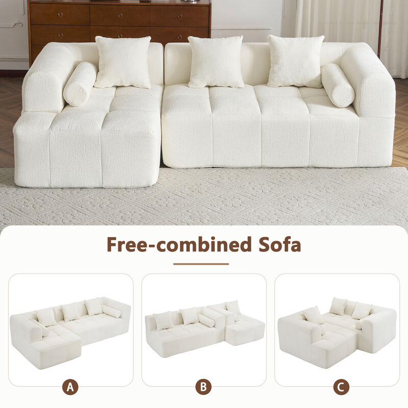 Merax Full-Compressed Sofa Modular Sectional Sofa