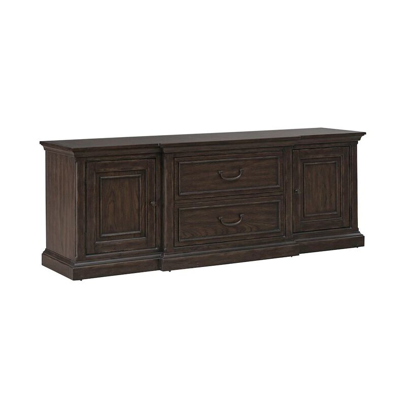 Liberty Furniture Paradise Valley 78 Inch Entertainment Console for Living Room - Saddle Brown image number 7
