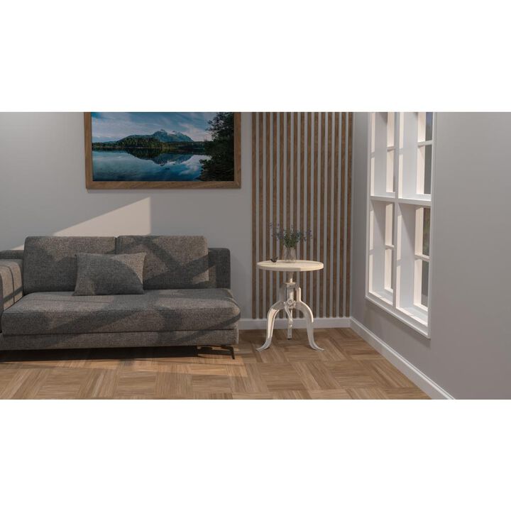 Carolina Living Regan Adjustable Accent Table - Whitewash