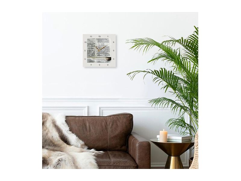 Photograph Bible Open Psalm Marked Feather Wall Clock 13 Inch Home Decor image number 2