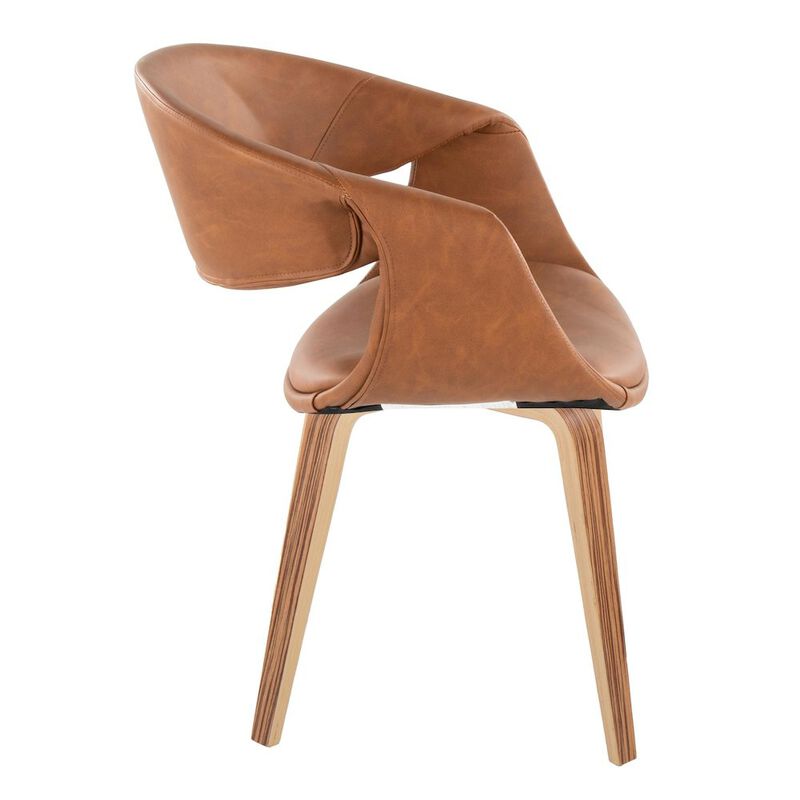 LumiSource Curvo Upholstered Chair - Set of 2