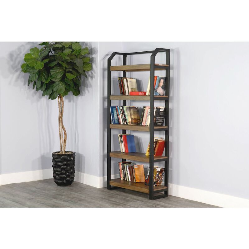 Sunny Designs Doe Valley Metal Frame Bookcase image number 1