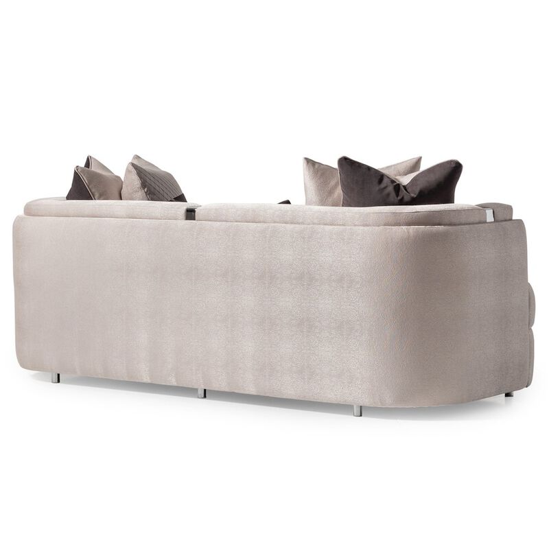 Michael Amini Carmela Sofa - Zinc/Silver