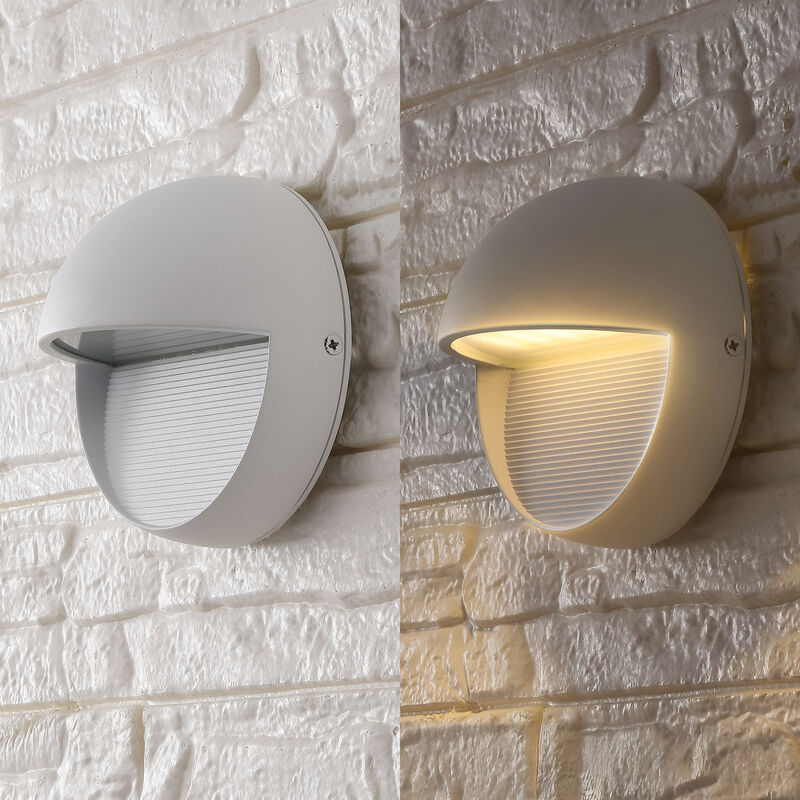 Orbe 6.25" Outdoor Metal/Glass Dimmable Integrated LED Wall Sconce
