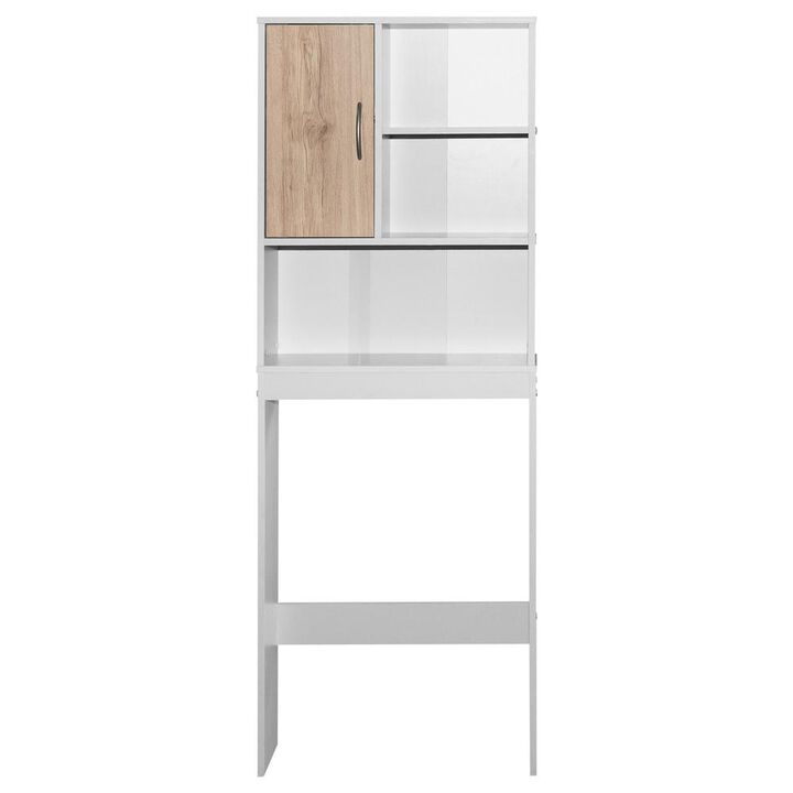 Better Home Products Ace Over-the-Toilet Storage Organizer in Natural Oak & Dark Gray