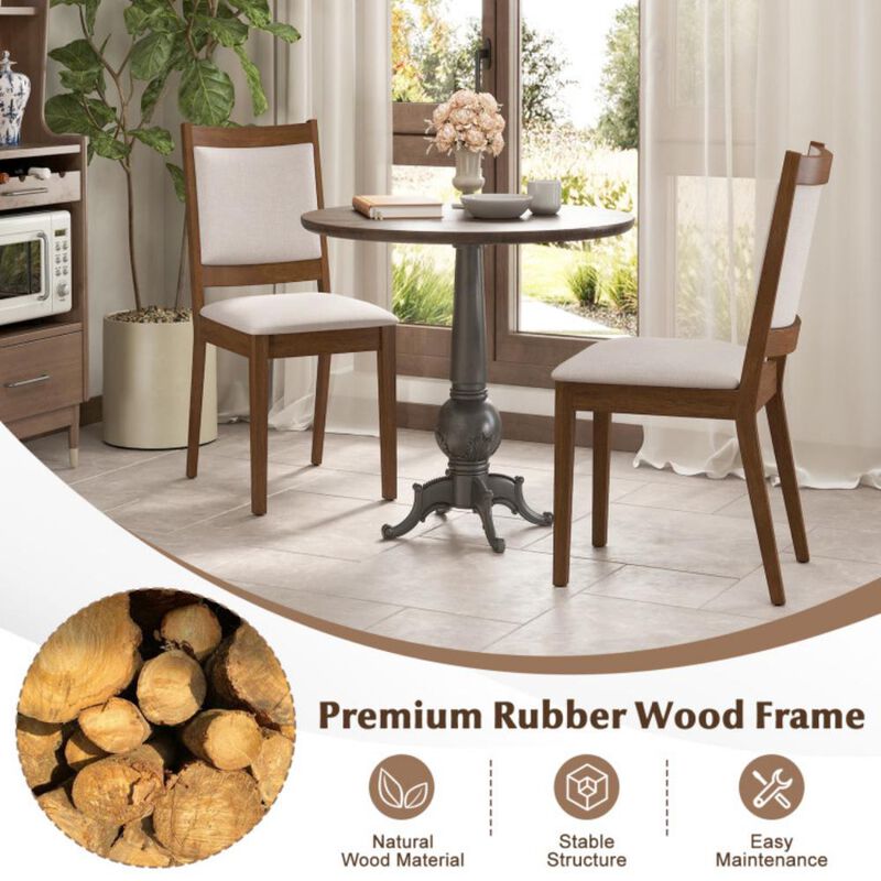 Modern Upholstered Dining Chairs Set of 2 for Kitchen or Dining Room Comfort and Style image number 4