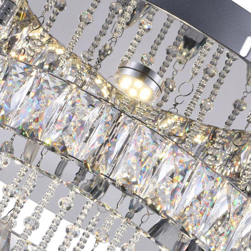 Veil LED Flush Mount With Chrome Finish