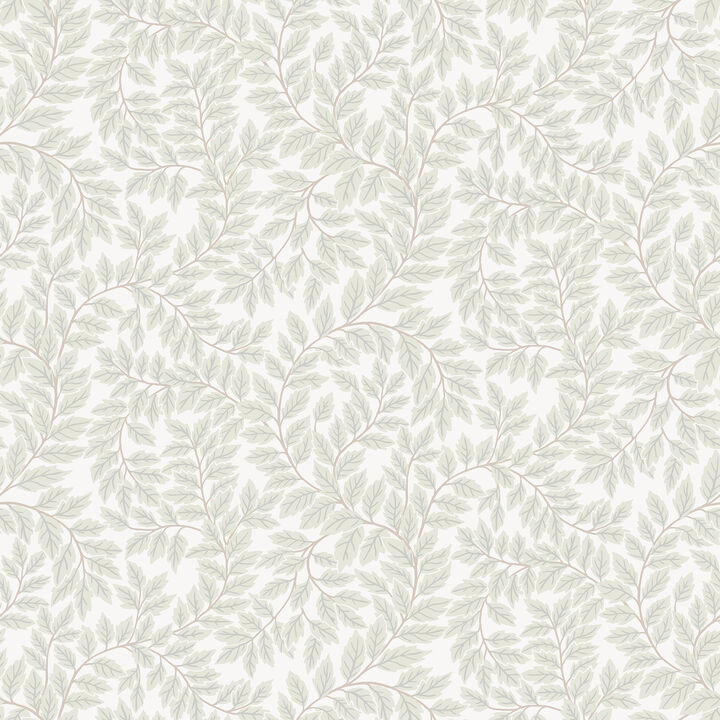 Lindl&Atilde;&para;v Light Grey Leafy Vines Wallpaper (Set of 2)