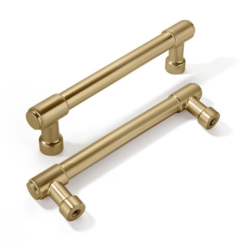 khtumeware 2 Pack 4 Inch(102mm) Champagne Bronze Kitchen Cabinet Handles Warm Brass Cabinet Pulls Gold Kitchen Cabinet Hardware