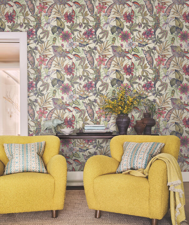 Rainforest Cream Wallpaper (Set of 2)
