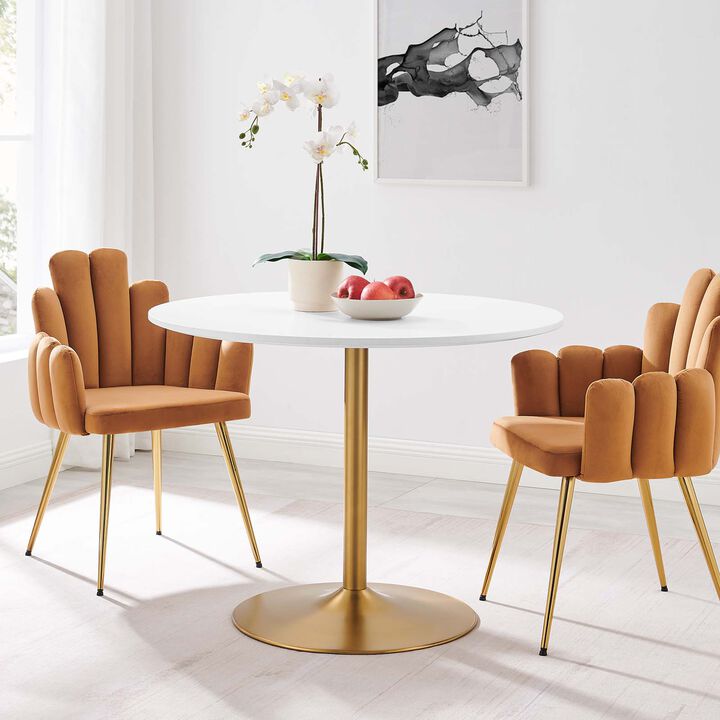 Modway - Amuse 40" Dining Table Gold White