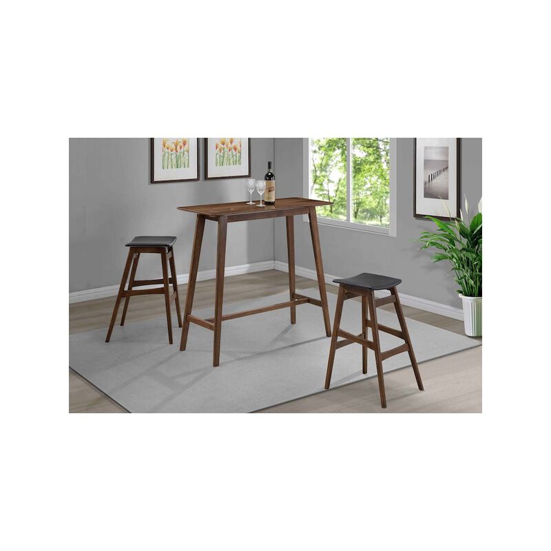 Coaster Finnick Rectangular 47-inch Pub Height Bar Table Walnut