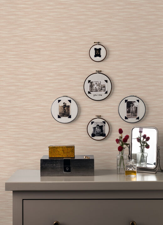 Benson Coral Variegated Stripe Wallpaper (Set of 2)