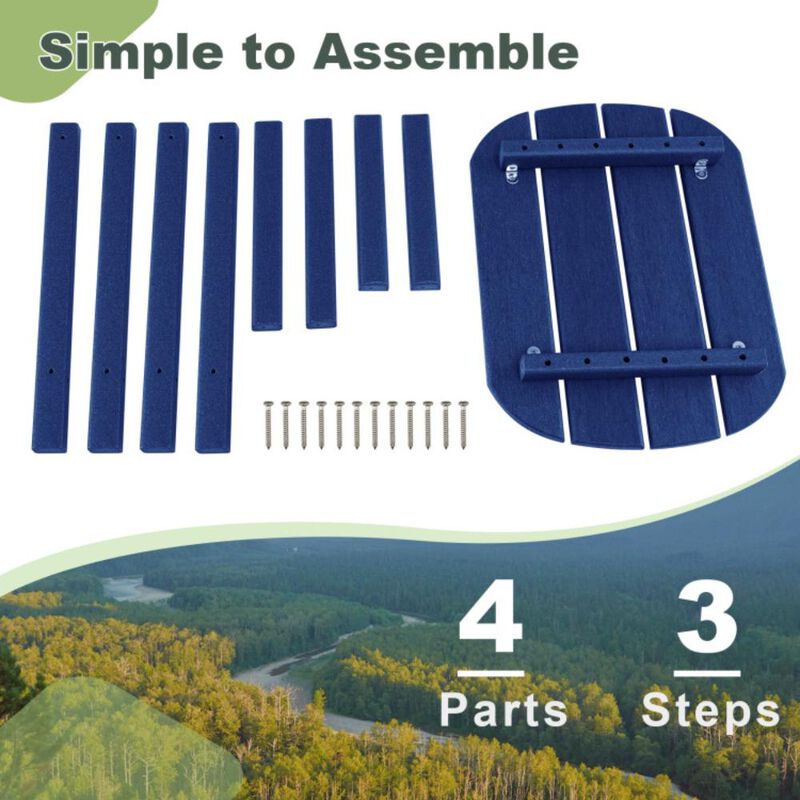 Hivvago 2-Pieces Adirondack Outdoor Side Table for Patio and Garden