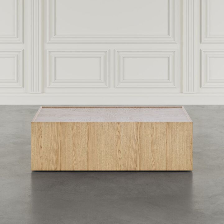 Jofran Laurel Creek Modern Contemporary 52 Block Coffee Table with Hidden Casters