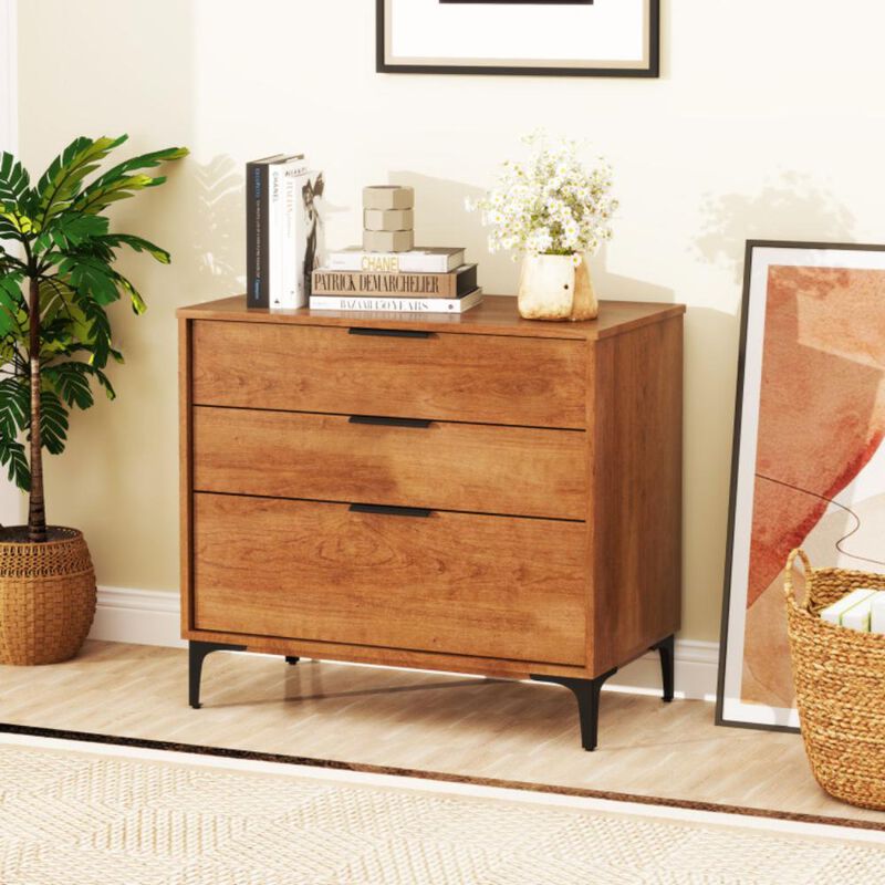 Hivvago 3 Drawer Dresser with Interlock System for Bedroom Living Room
