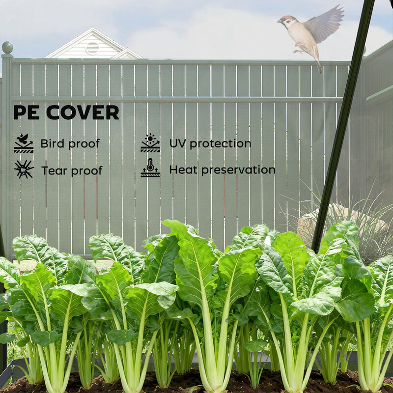 Hivvago Raised Garden Bed with Mini Greenhouse 4x3x1 ft image number 5