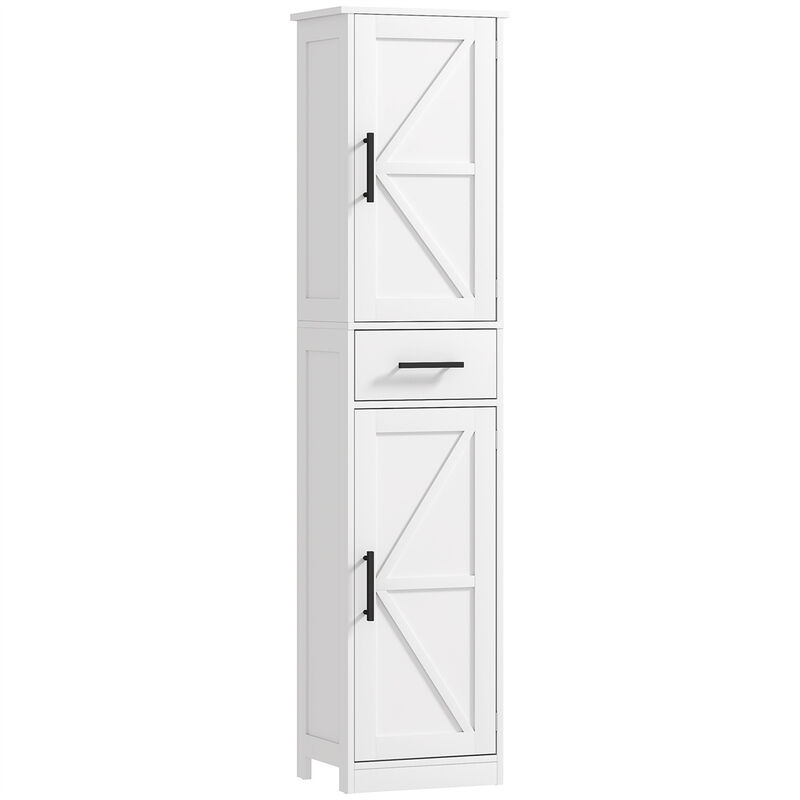 Modern Bathroom Storage Cabinet with Doors and Adjustable Shelves image number 0