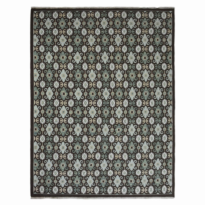 Rugsotic Carpets Hand Knotted Sumak Wool 9'x12' Area Rug Oriental Multicolor SW0017