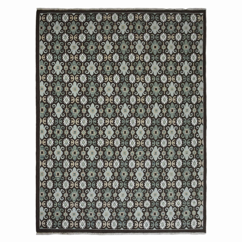 Rugsotic Carpets Hand Knotted Sumak Wool 9'x12' Area Rug Oriental Multicolor SW0017