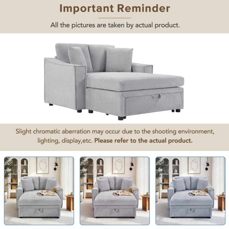Bled Snowflake Velvet Chaise Sofa with Storage image number 5