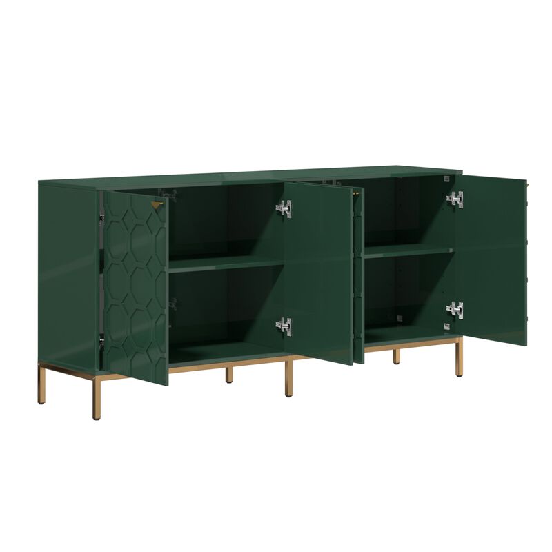 31.3 in. H 4 Door Locker Accent Storage Cabinet image number 8