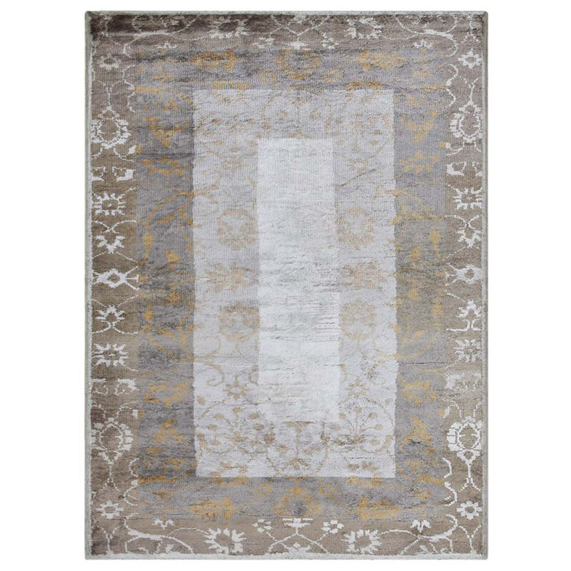 Rugsotic Carpets Hand Knotted Viscose Size Area Rug Oriental Size V00002 image number 1
